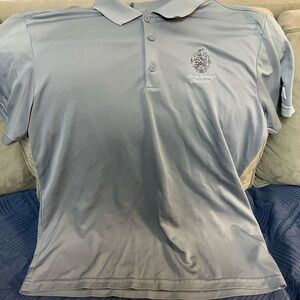 Trump National Bedminster Light Gray Adidas Men’s Size L Golf Polo